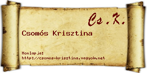 Csomós Krisztina névjegykártya
