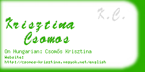krisztina csomos business card