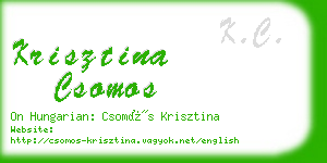 krisztina csomos business card